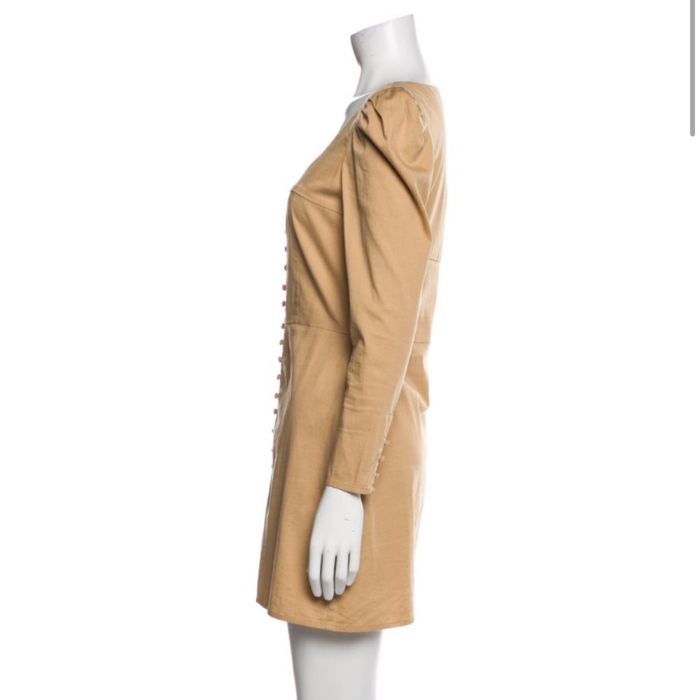 St Roche Chic Tan Button-Front Mini Dress - Picture 2 of 11